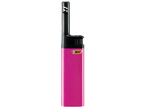 Pink BIC lighter with extendable flame.