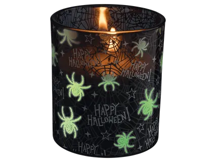 Halloweeni illatgyertya üvegben