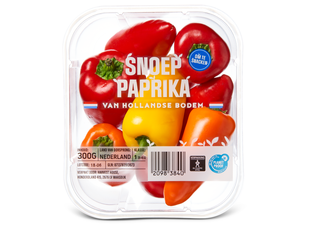 Snack paprika in verpakking