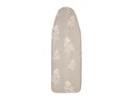 Beige ironing board cover with a subtle leaf pattern.