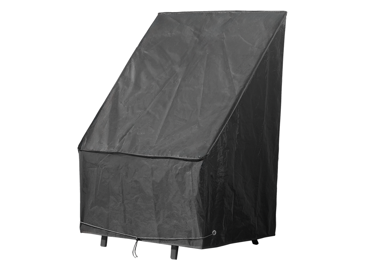 Capa protetora LIVARNO para cadeira de jardim, cinzento escuro, com cordão ajustável.