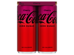 Vier Coca-Cola Zero Sugar Cherry blikjes van 250ml.