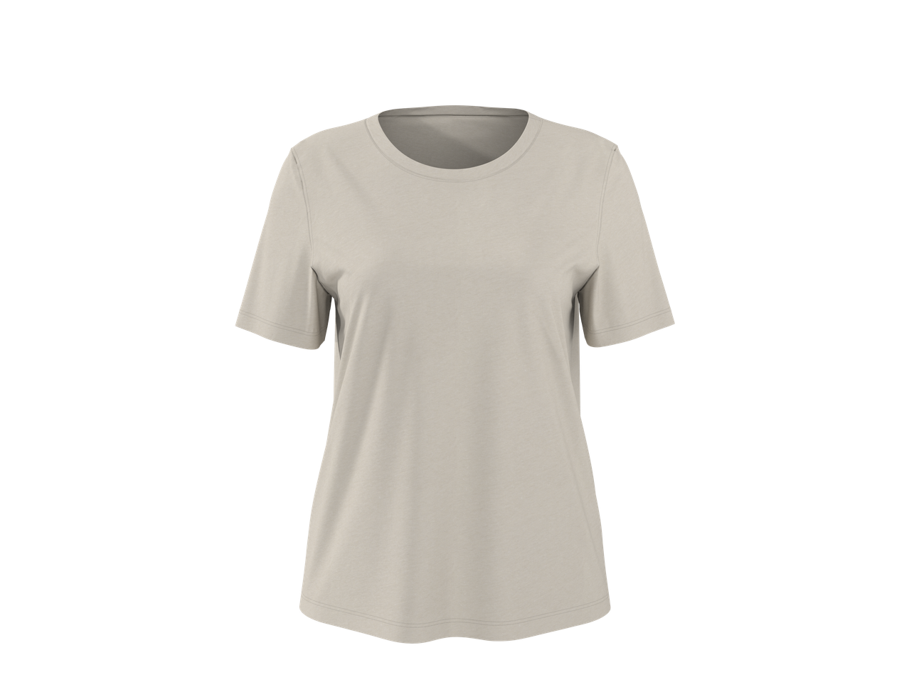Tricou simplu ESMARA de damă, cu mânecă scurtă, în bej