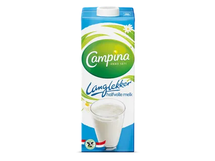 CAMPINA Langlekker volle of halfvolle melk voor 0.85 EUR