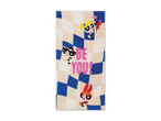 Vans-Socken mit Powerpuff Girls-Motiv und 'Be You!' Schriftzug im Schachbrettmuster.