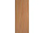 Vertical wooden slats on a white background