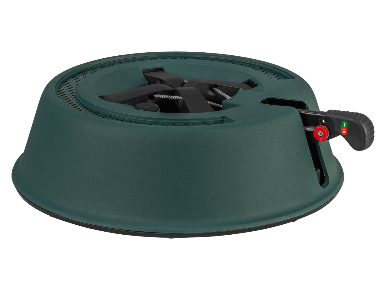 LIVARNO home Christmas Tree Stand in dark green with foot pedal and locking mechanism