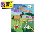 Activity book for 4+ years with horses and animals themes, featuring craft activities, stickers, colouring, and puzzles.