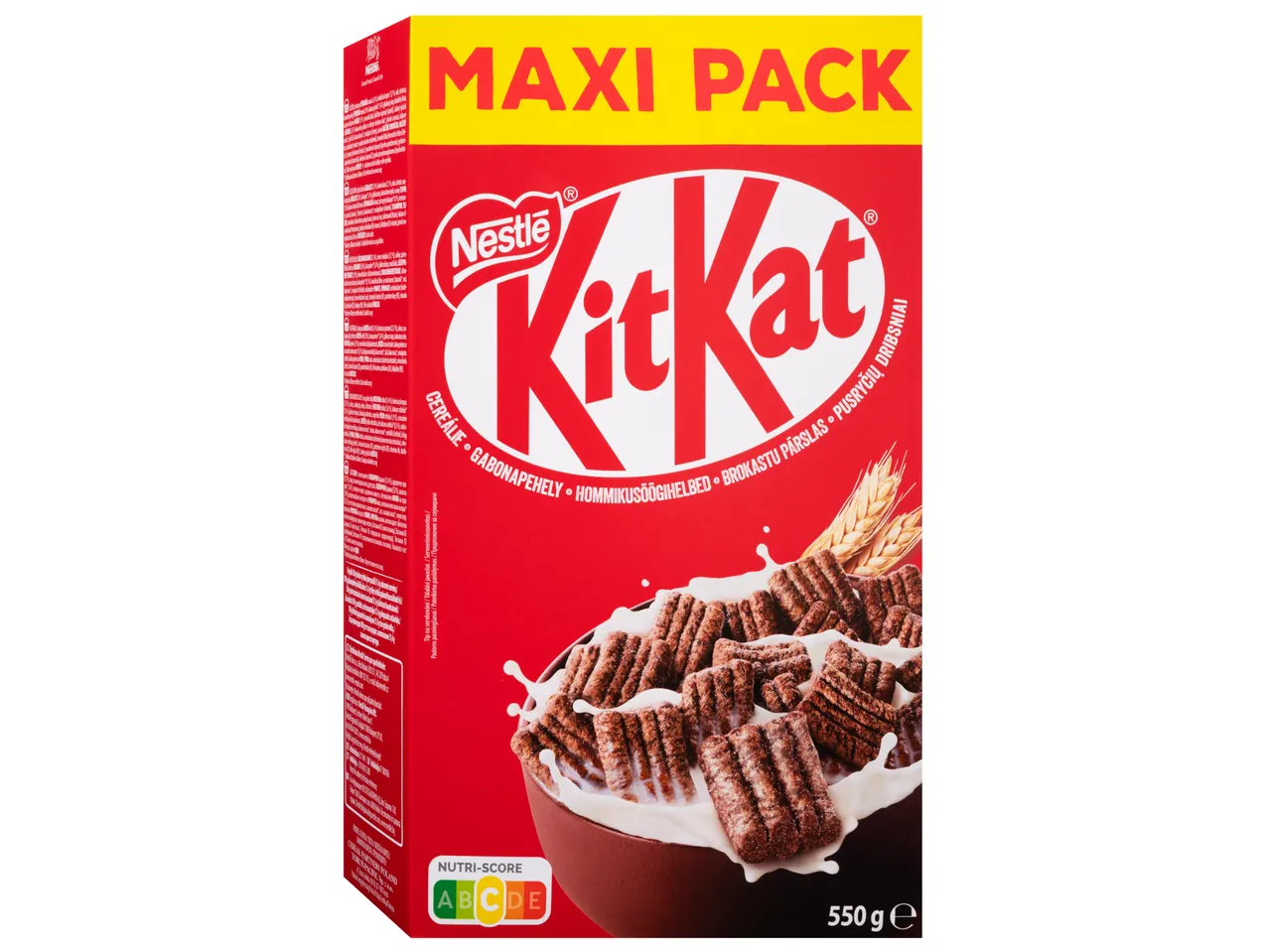 Nestlé KitKat gabonapehely maxi kiszerelés, csokoládés gabonapehely tejben, 550g
