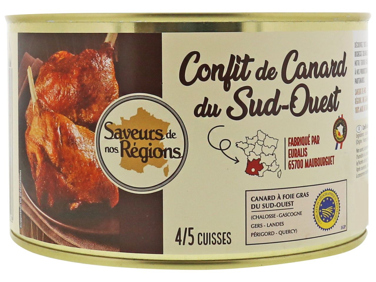 Confit de canard du Sud-Ouest, EURALIS.