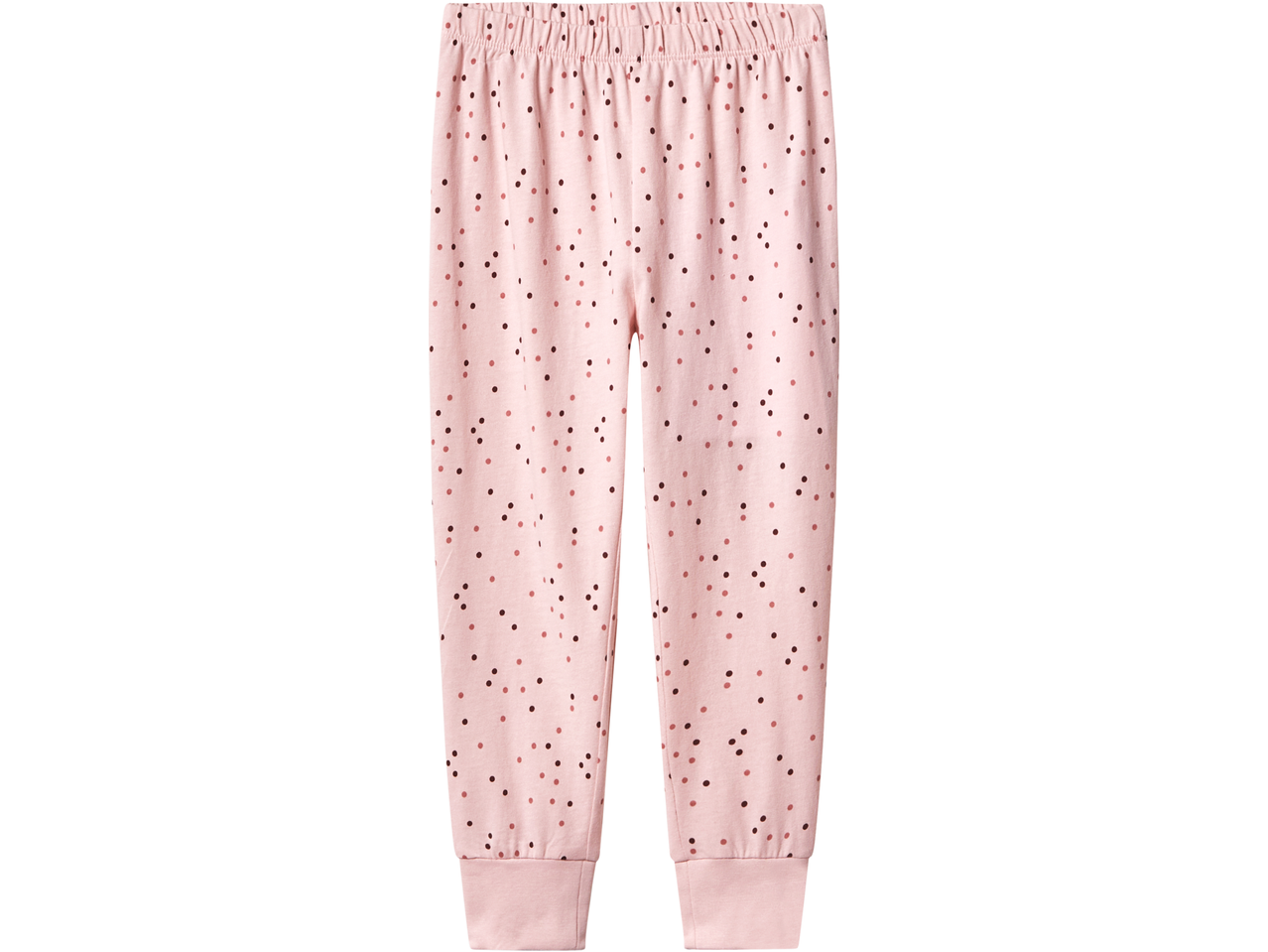 Lupilu Kids' Pyjamas: Pink polka dot pajama bottoms with elasticated waist and cuffs.