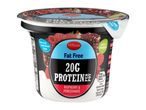 Milbona fat free yogurt, 20g protein, raspberry & pomegranate.