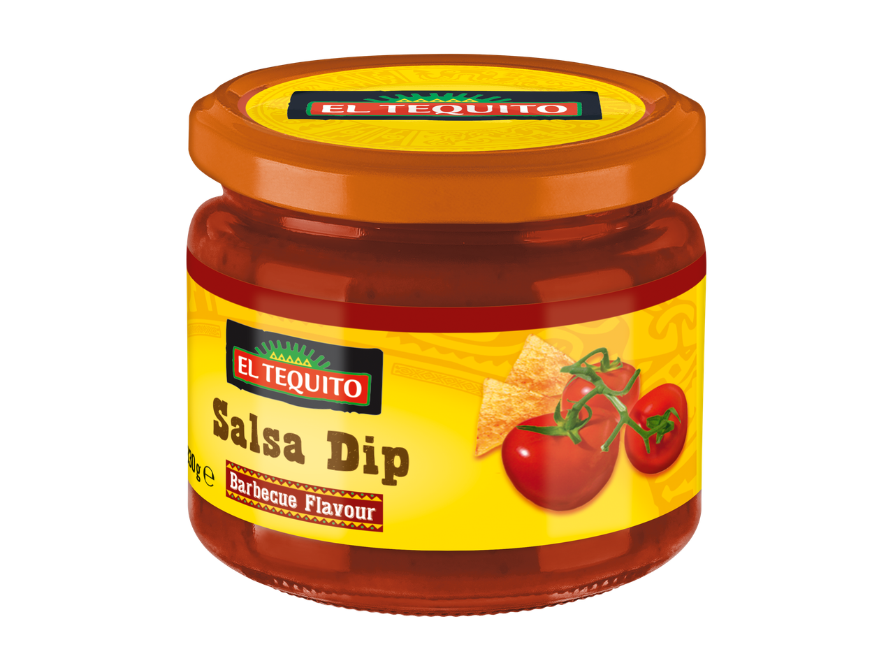 Borcan de sticlă EL TEQUITO Salsa Dip cu aromă de Barbecue.