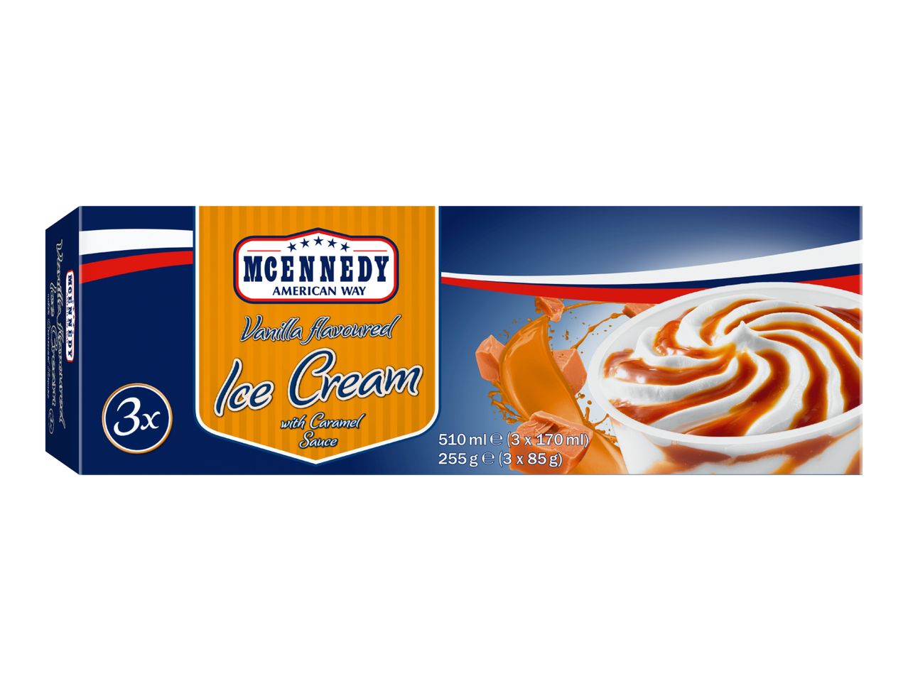 Vanilla Ice Cream with Sauce Assorted