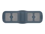 Blue foot massager with textured pads and a central raised section.