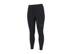 Black women's sports leggings with a drawstring waist and side pocket