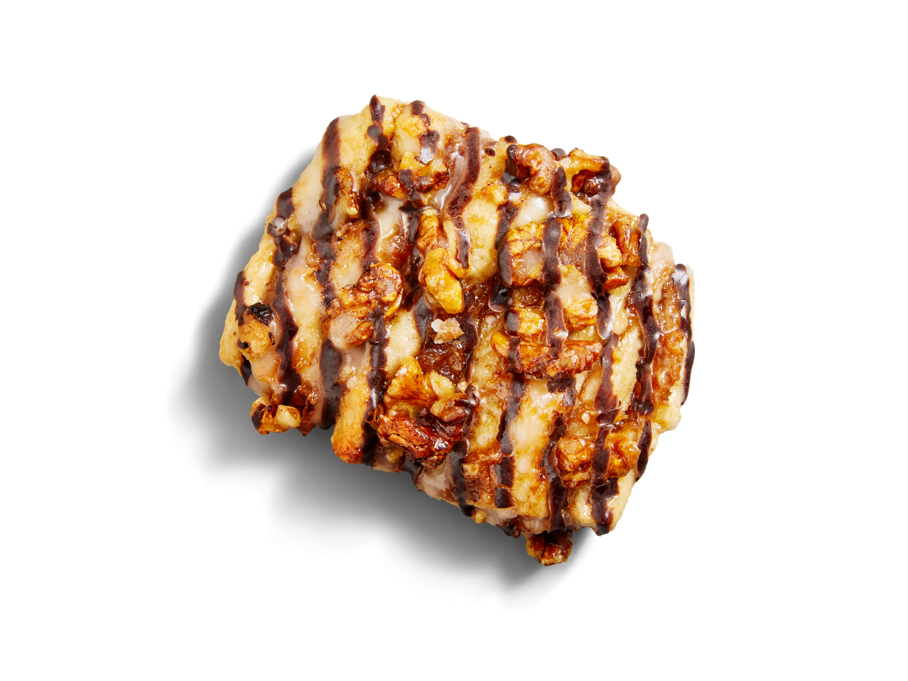 Walnuss-Gebäck mit Schokoladenüberzug.