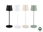 Četiri moderne stolne lampe u crnoj, bijeloj, bež i zelenoj boji.