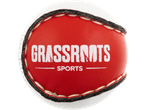 Training Sliotar with a red center panel featuring 'GRASSROOTS SPORTS' in white text.
