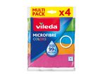 Vileda mikroszálas törlőkendők, 4 darabos multipack, különböző színekben.