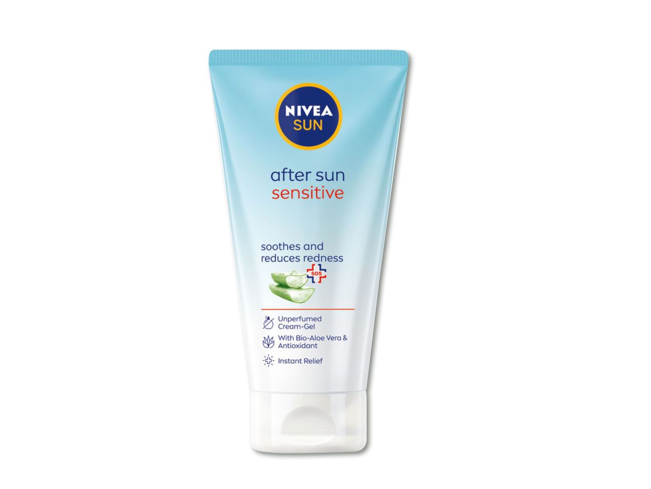 NIVEA SUN päikesepõletusevastane tundlikule nahale mõeldud kreem-geel.