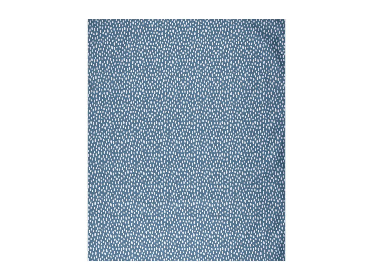 Blue fabric with white polka dots