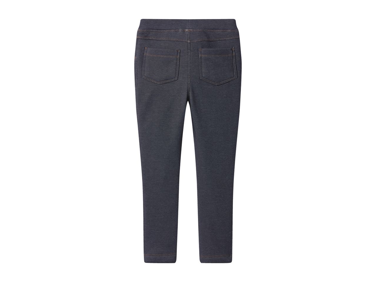 Dark blue denim jeggings with back pockets