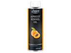 Abrikosų kauliukų aliejus salotoms ir desertams, 250 ml butelis su abrikosais.