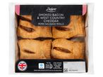 Deluxe Smoked Bacon & West Country Cheddar Pork Sausage Rolls.