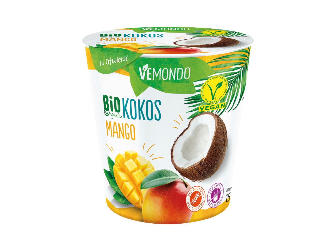 Iaurt vegan Bio Kokos Mango de la Vemondo.