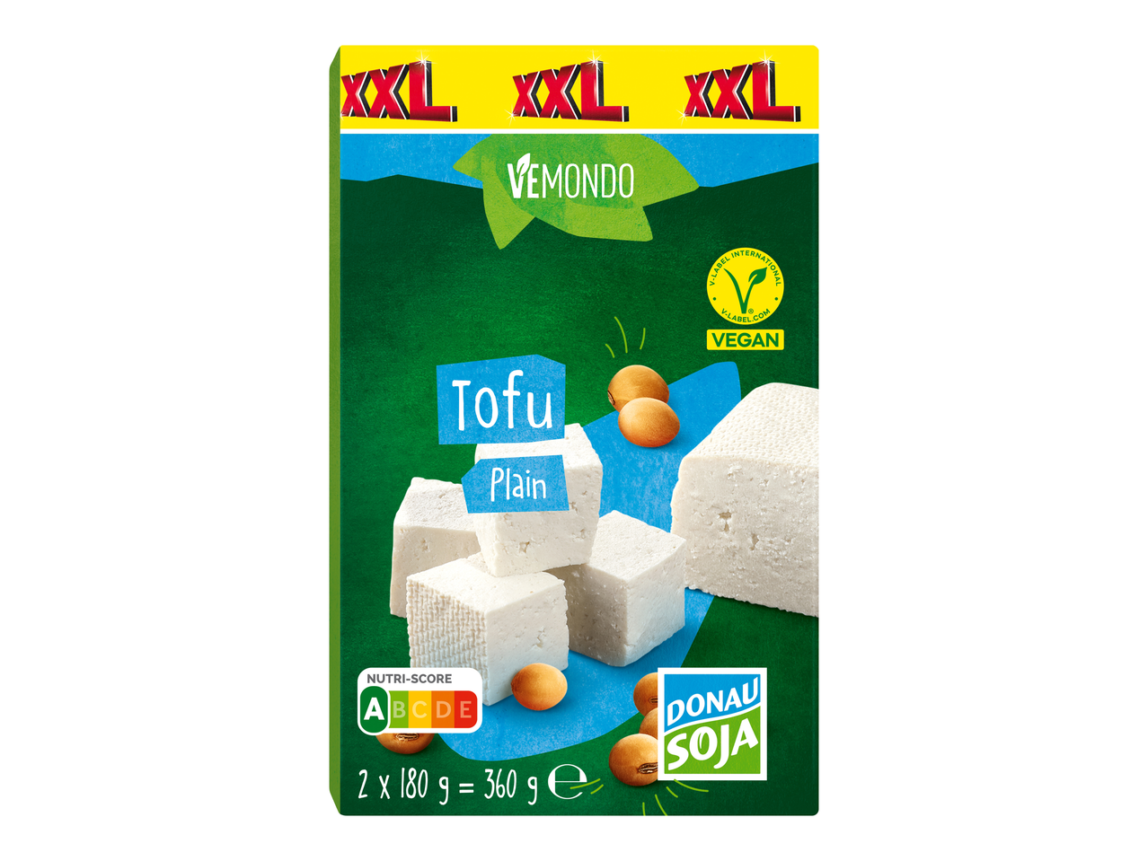 Tofu natural XXL vegano Donau Soja.