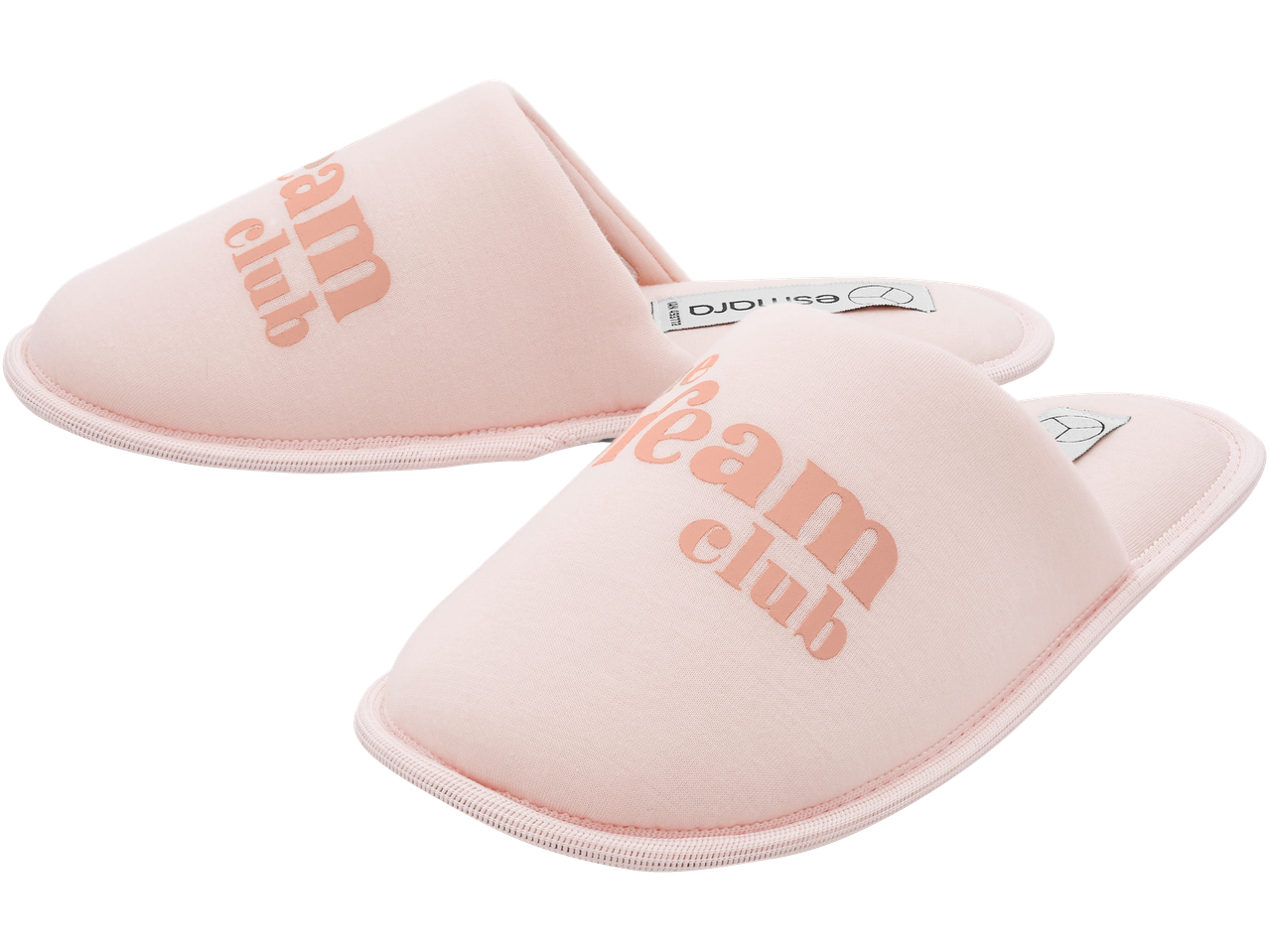 Rožinės šlepetės „Dream Club“ su „esmara“ etikete