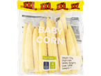 A bag of frozen baby corn, labeled 'XXL', from India, weighing 170g.