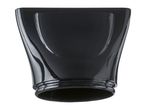 Black hair dryer concentrator nozzle, isolated on a white background.