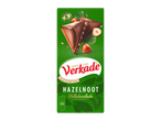 Groene verpakking met melkchocolade en hazelnoten, met voedingswaarden.