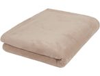 Folded beige fleece blanket