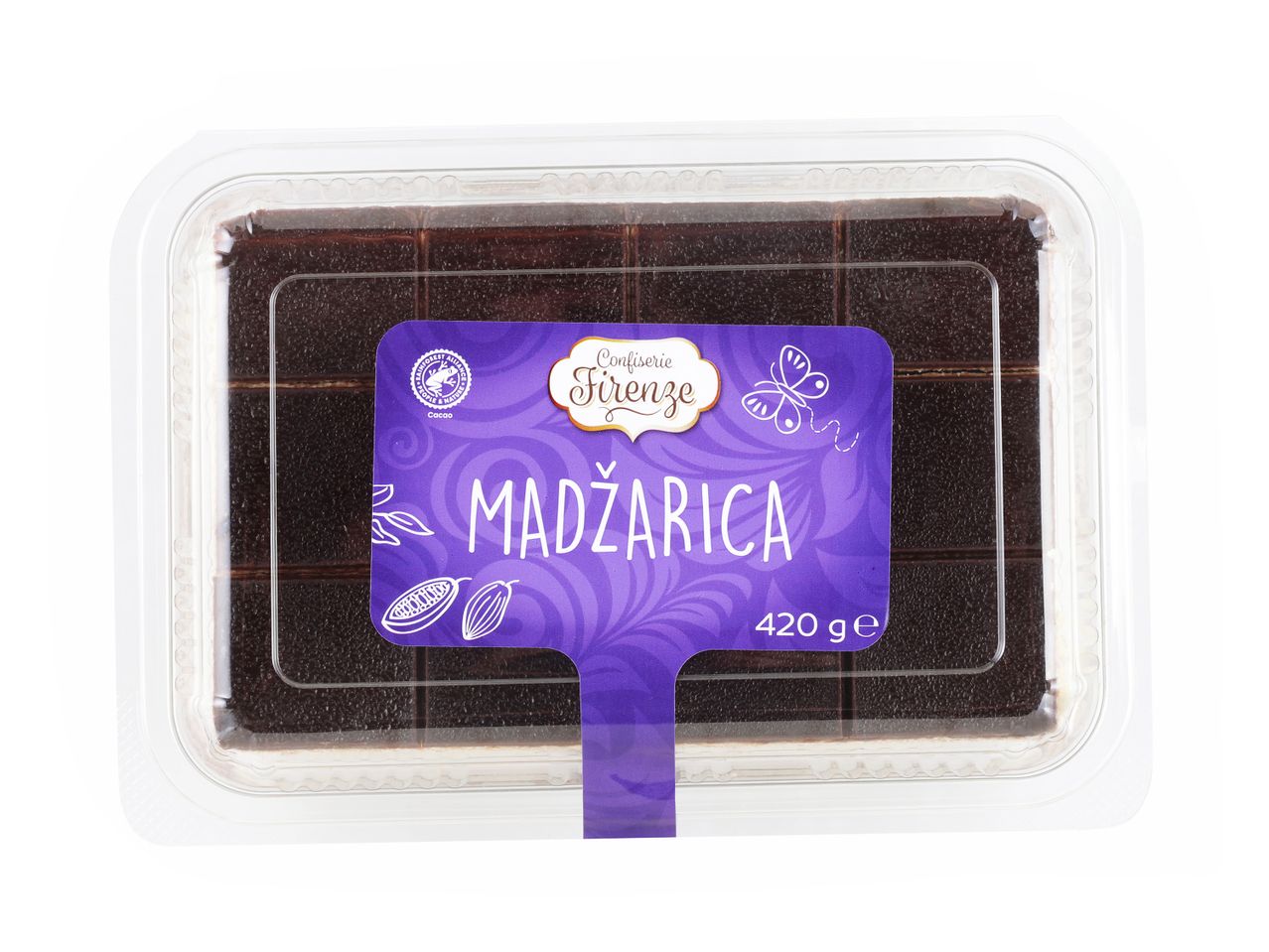 Pakirana čokoladna torta Madžarica znamke Confiserie Firenze, 420 g.