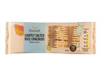 Rivercote lightly salted rice crackers: 100g pack.