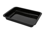 Black rectangular enamel roasting tin with speckled finish