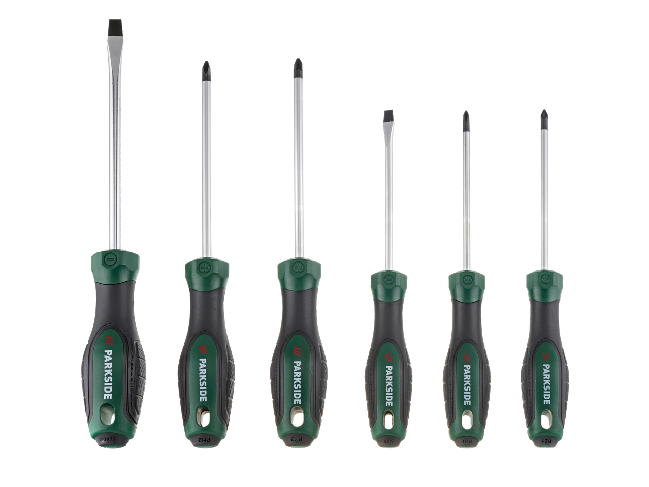 Parkside® set odvijača sa različitim veličinama i vrstama vrhova.