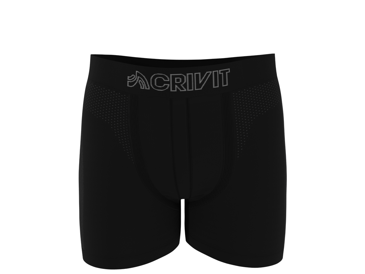 CRIVIT vīriešu melni sporta bokseršorti ar logotipu uz jostasvietas