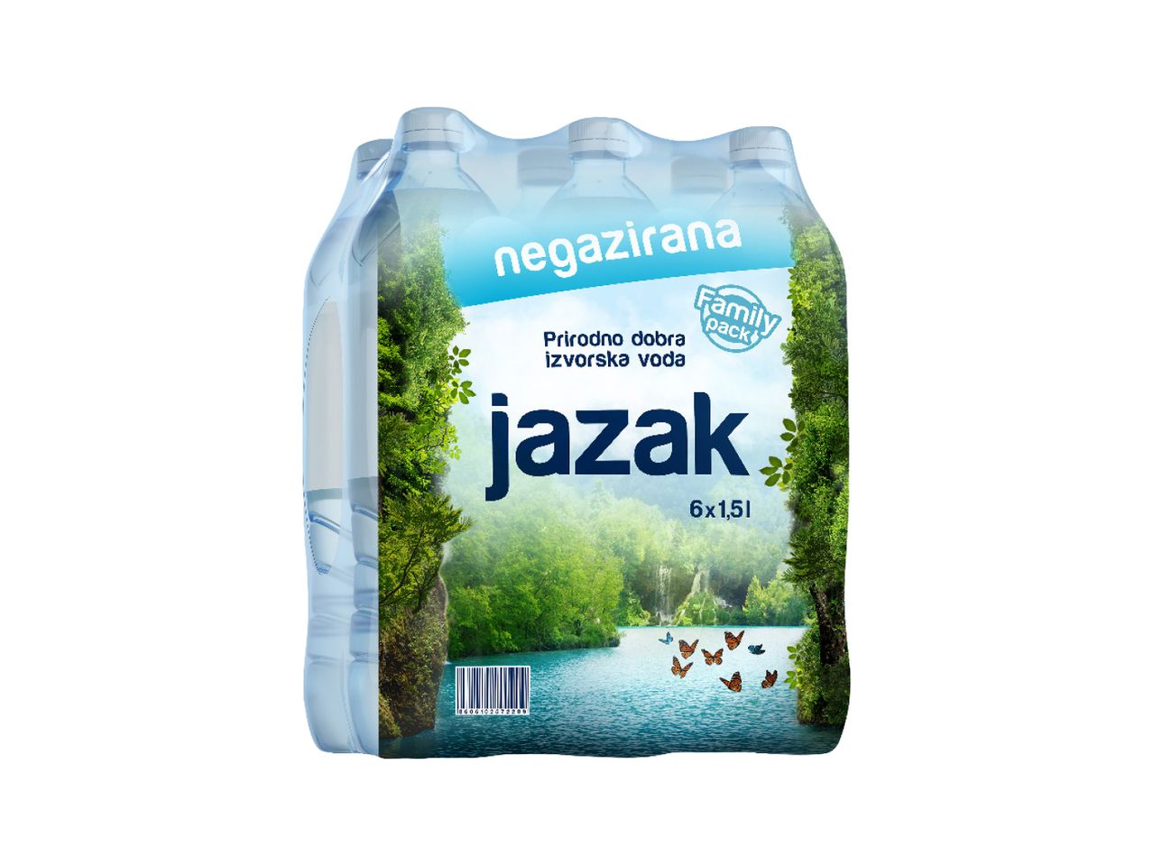 Pakovanje od 6 boca Jazak negazirane izvorske vode.