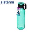 A teal 850ml plastic water bottle with a black carry handle and lid.