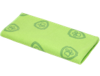 Manta polar verde com padrão de pegadas de cão