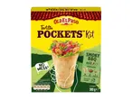 Tortilla Pockets Kit with Smoky BBQ flavor, mild, serving suggestion shown.