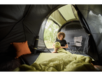 Tent, sleeping bag, and sleeping mat: comfortable camping gear.