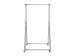 Clothes rack with wheels, modern design.
