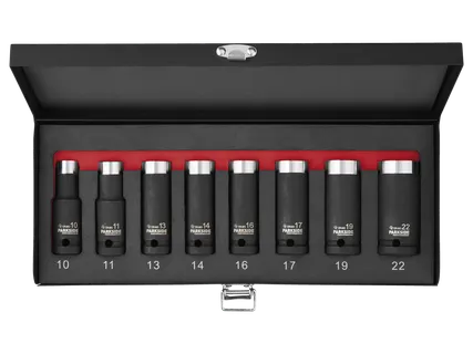 Smūginių užmaunamųjų raktų ir antgalių rinkinys 