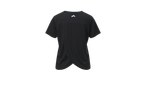 Tricou negru cu spate încrucișat.