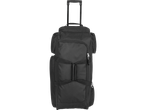 Black rolling duffel bag.